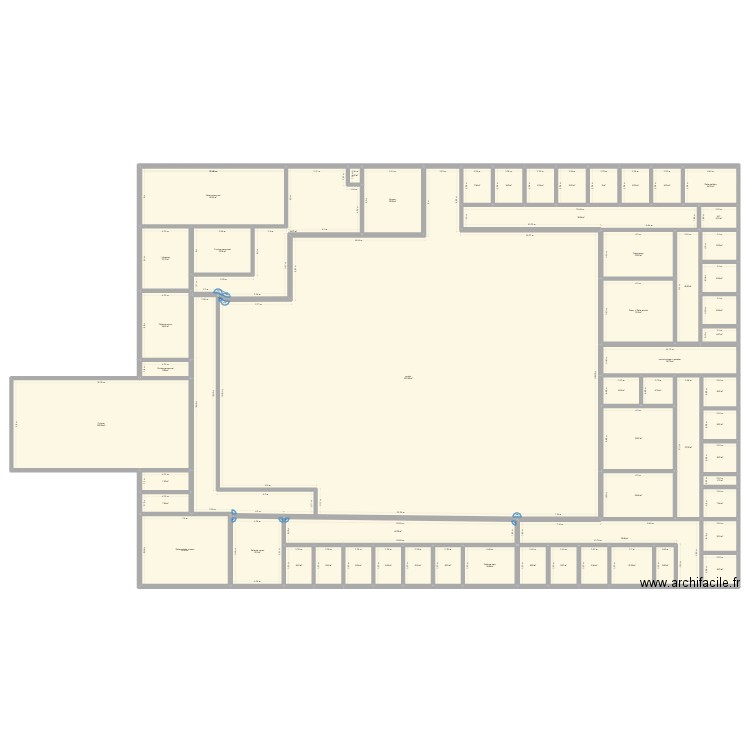 LEDE 3d plan. Plan de 58 pièces et 1850 m2