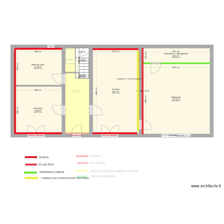 SILLIERES CHABOZ PLANS. Plan de 23 pièces et 294 m2