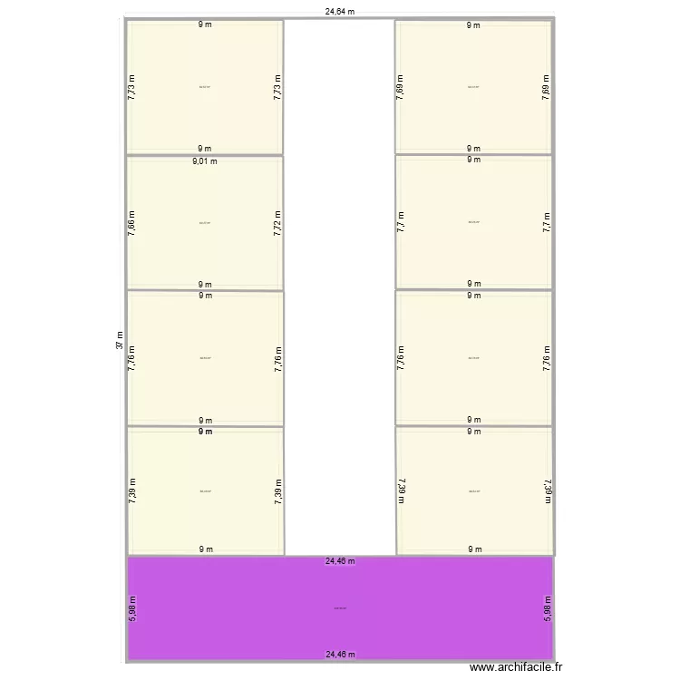 RDC B3. Plan de 9 Pièces et 696 m²