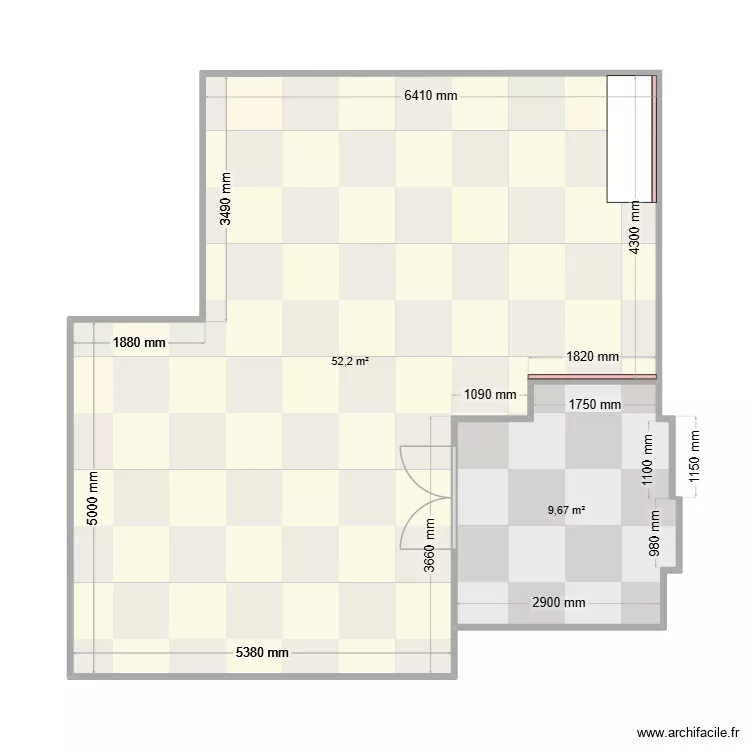 carrellage. Plan de 2 pièces et 62 m² carrellage. Plan de 2 pièces et 62 m²