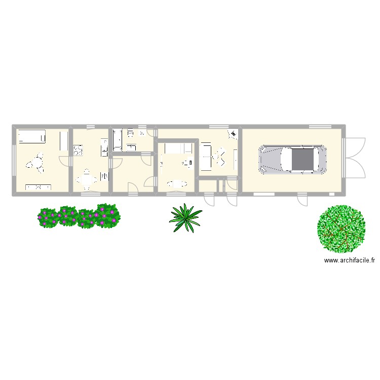 3209. Plan de 10 pièces et 95 m2