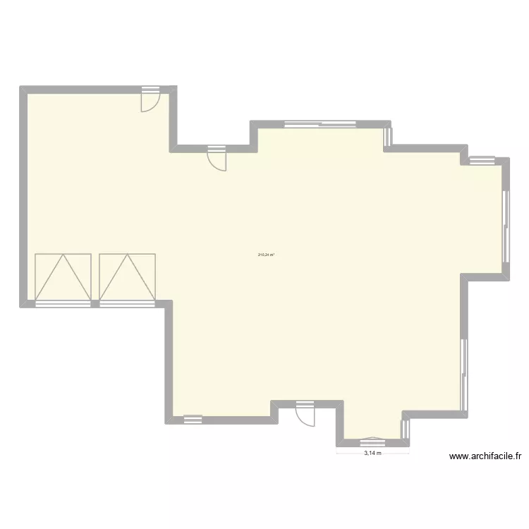Chevaudos 26. Plan de 1 et 210 m² Chevaudos 26. Plan de 1 et 210 m²