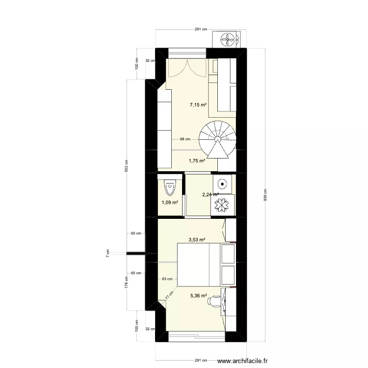 Plans garage V2. Plan de 
