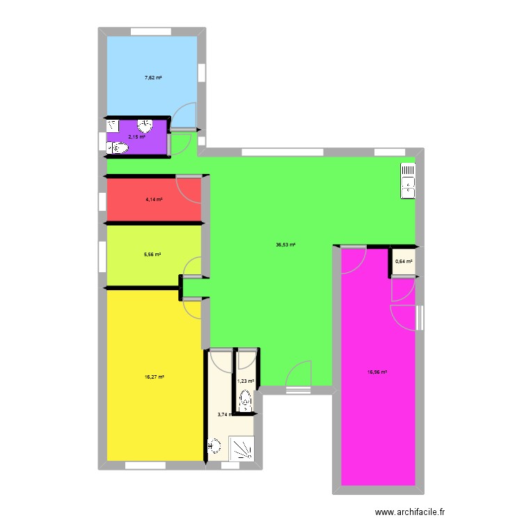 maison. Plan de 10 pièces et 95 m2
