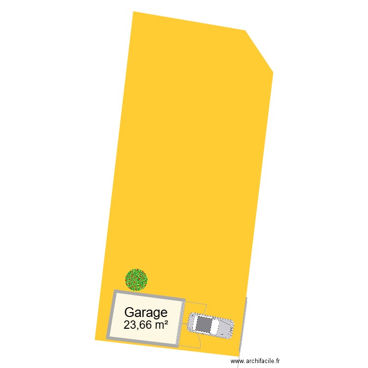 Cadastre Garage. Plan de 1 pièce et 24 m2