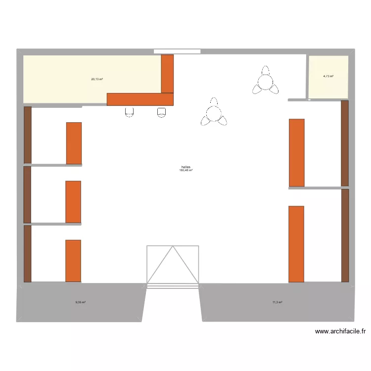 halles. Plan de halles. Plan de