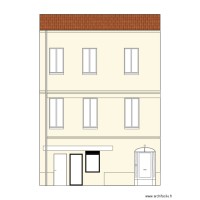 plan fa&ccedil;ade retaillons projet&eacute;e