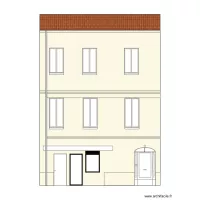 plan fa&ccedil;ade retaillons projet&eacute;e