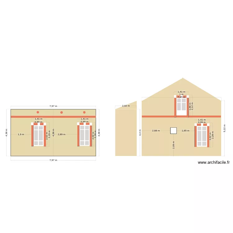 fa&ccedil;ade_1. Plan de 