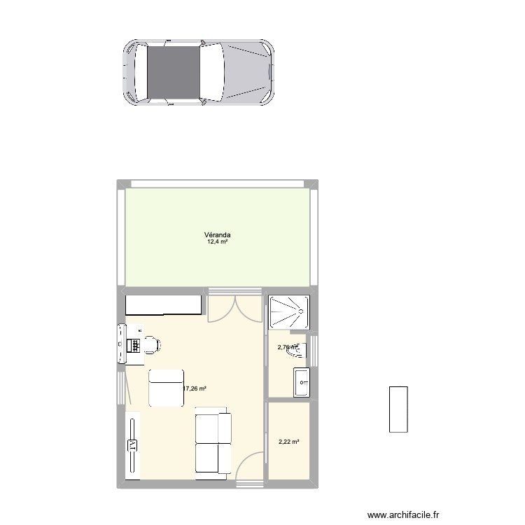 La celle V1. Plan de 0 pièce et 0 m2