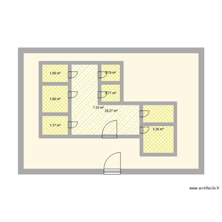 elfawz 1. Plan de 8 pièces et 64 m2