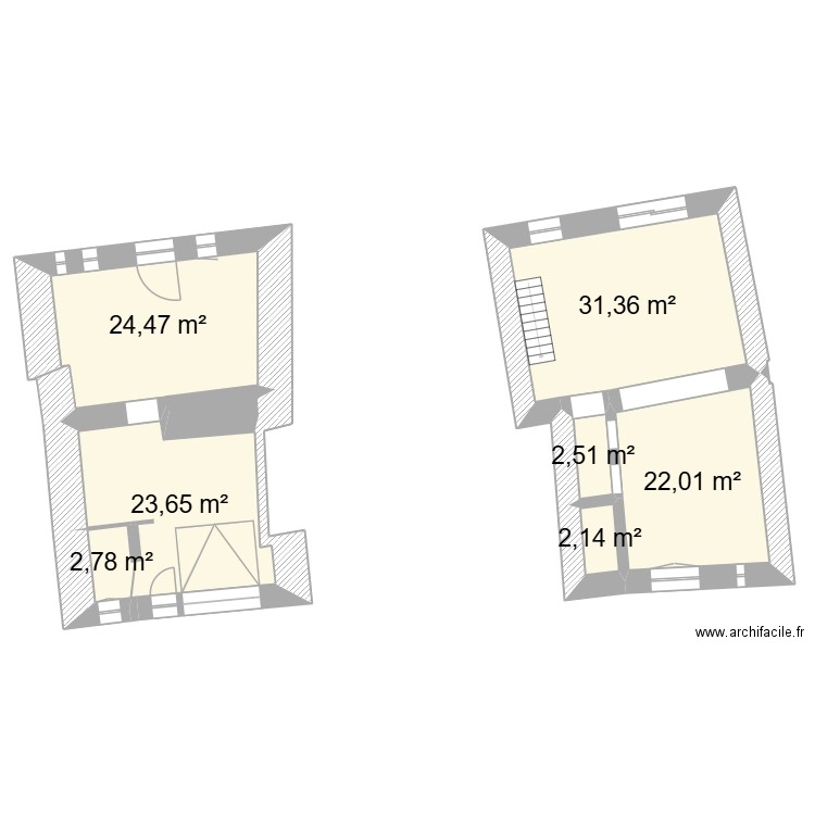 CHATEAUNEUF DU PAPE VERDUN R+1. Plan de 7 pièces et 109 m2