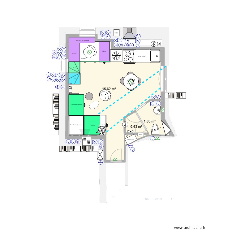 Plan pour Antho. Plan de 10 pièces et 42 m2