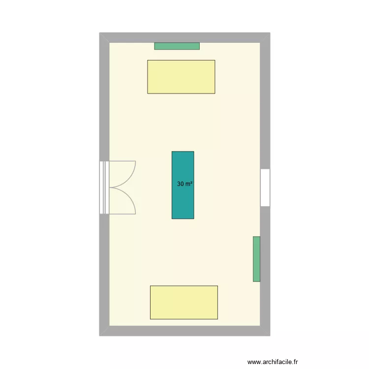 Home service. Plan de 1 Pièce et 30 m²