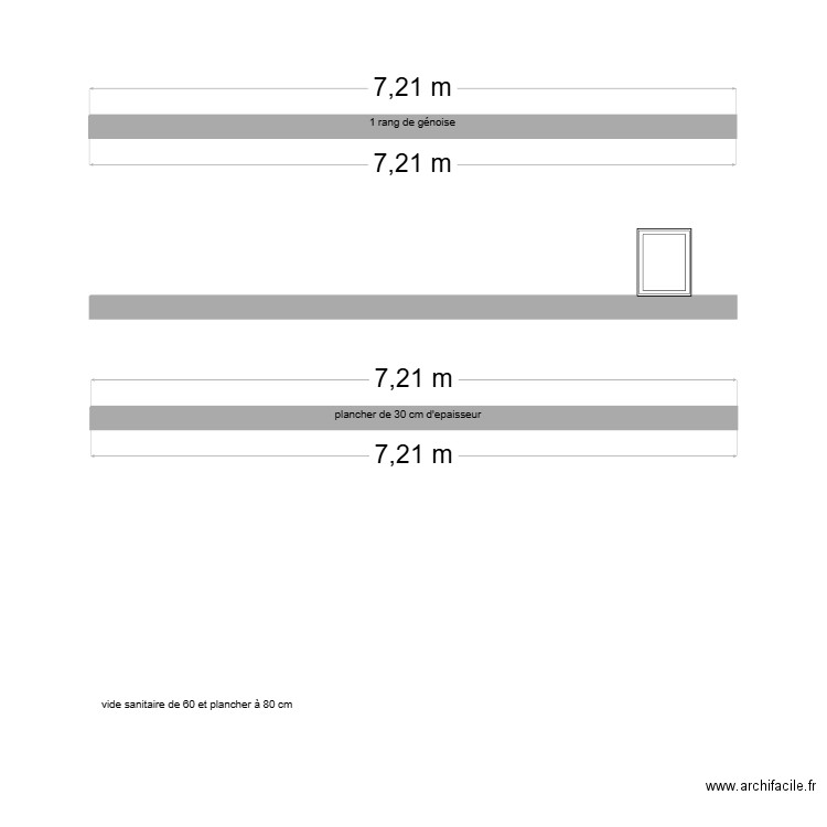coupe façade gauche. Plan de 0 pièce et 0 m2