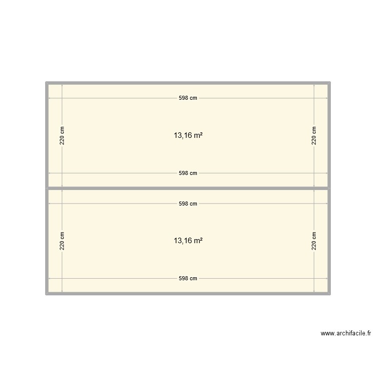 Plan 2. Plan de 2 pièces et 26 m2