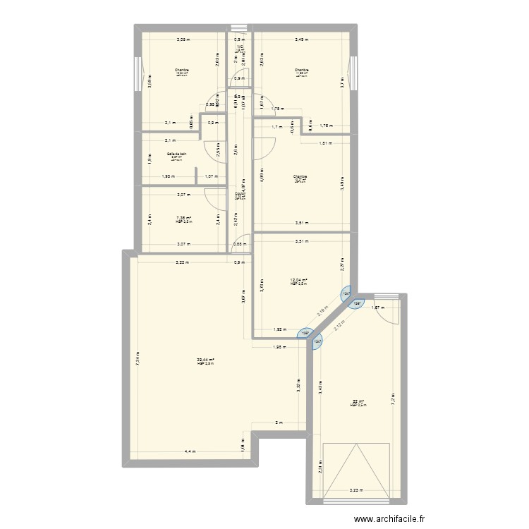 Maison Marine 2. Plan de 10 pièces et 130 m2