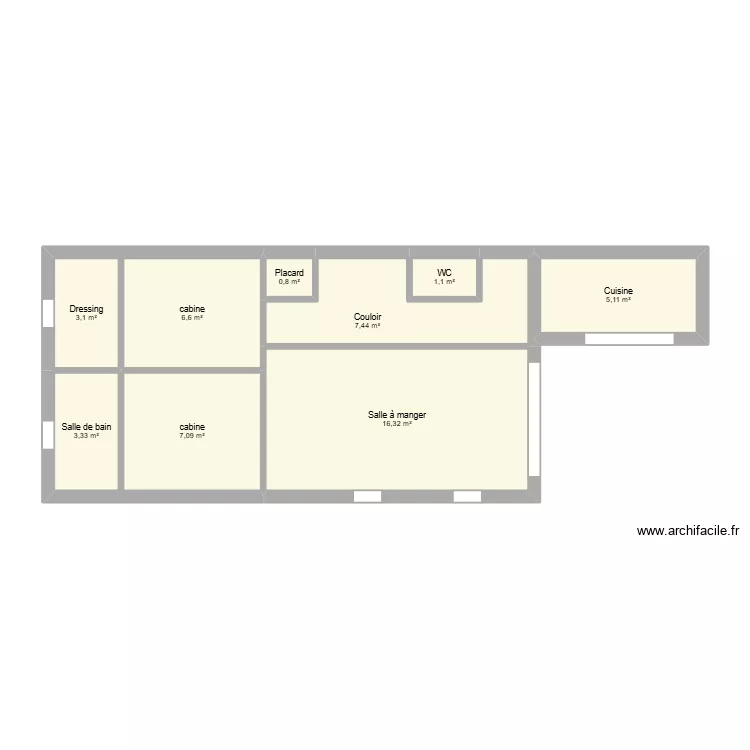 283 foubert quend. Plan de 9  et 51 m²