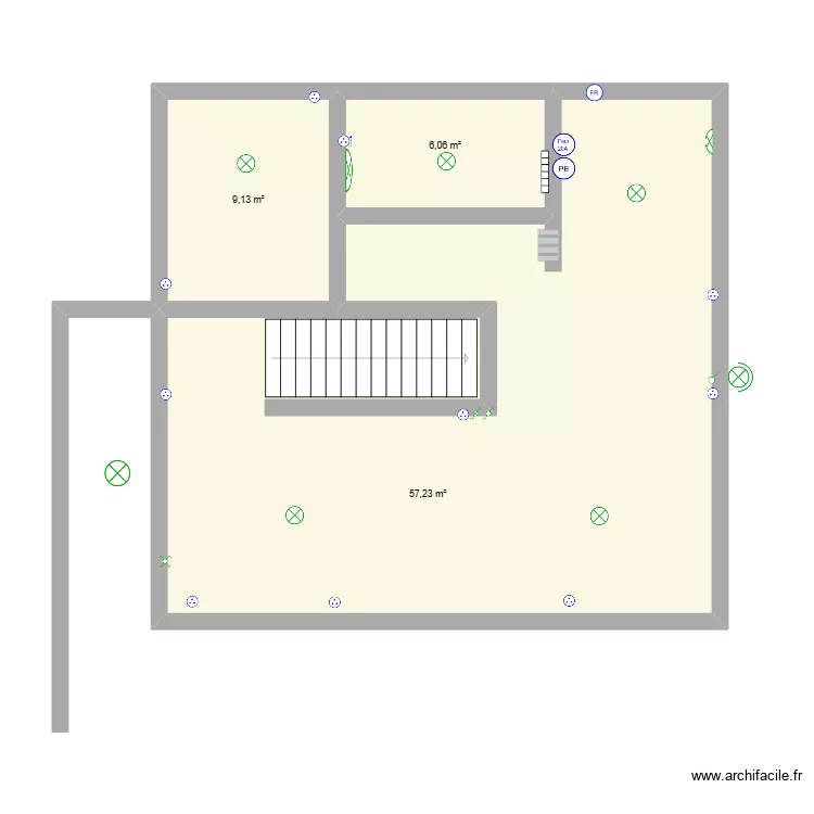 maman. Plan de 3  et 72 m²