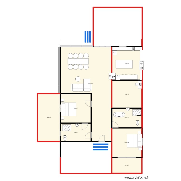 Will Kung House NEW 08/2025. Plan de 9 pièces et 170 m2