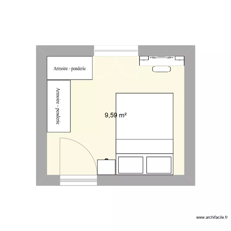 CHAMBRE ZIA. Plan de 1 et 10 m² CHAMBRE ZIA. Plan de 1 et 10 m²