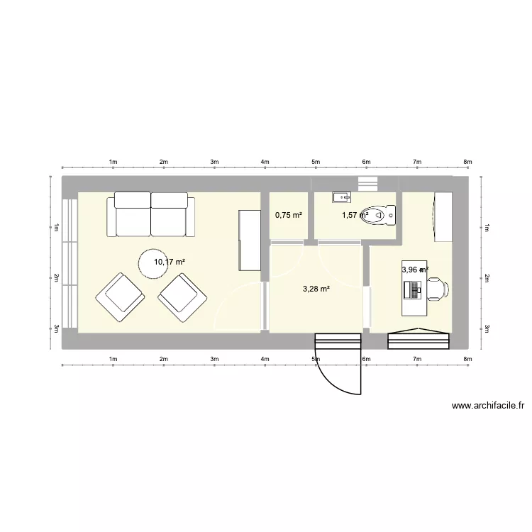 Mélissa Bastos. Plan de 5 et 21 m² Mélissa Bastos. Plan de 5 et 21 m²
