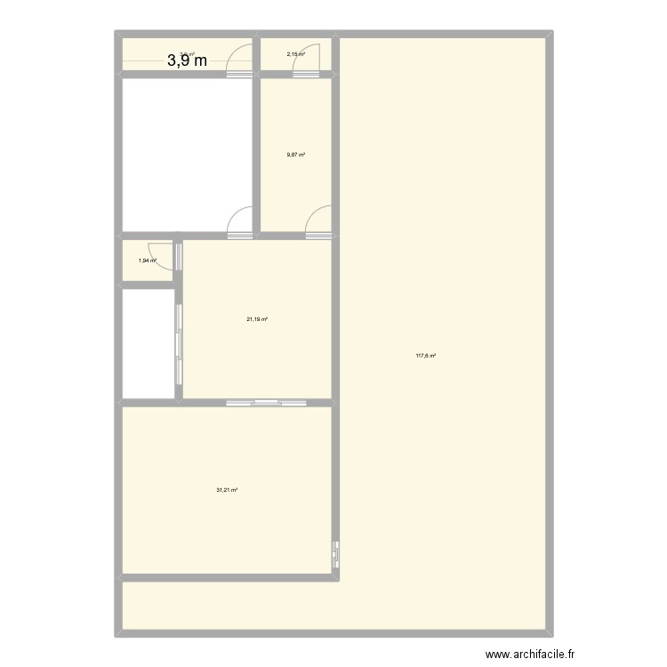 ETAGE max. Plan de 7 pièces et 188 m2
