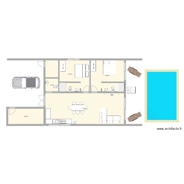 Khok Kloi 2. Plan de 5 pièces et 99 m2