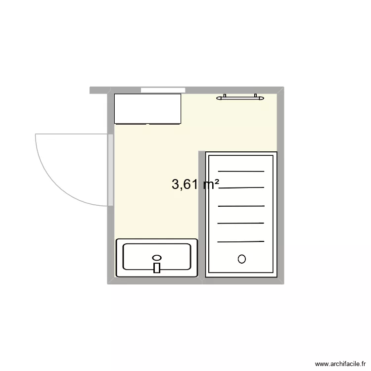 sdb derval tyrosse. Plan de 1 et 4 m² sdb derval tyrosse. Plan de 1 et 4 m²