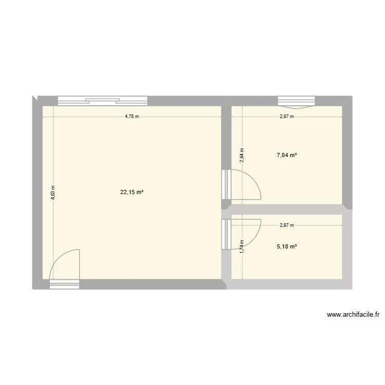 Chalet maisonnette Oisy. Plan de 3 et 35 m² Chalet maisonnette Oisy. Plan de 3 et 35 m²