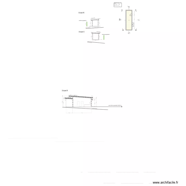 Plan coupe ABRIS JARDIN. Plan de 1 pièce et 18 m²