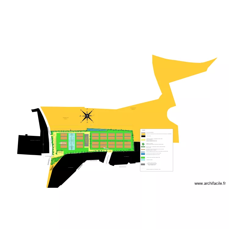 POUR VOISINS MASSE_LA VILLE ERNAULT. Plan de 