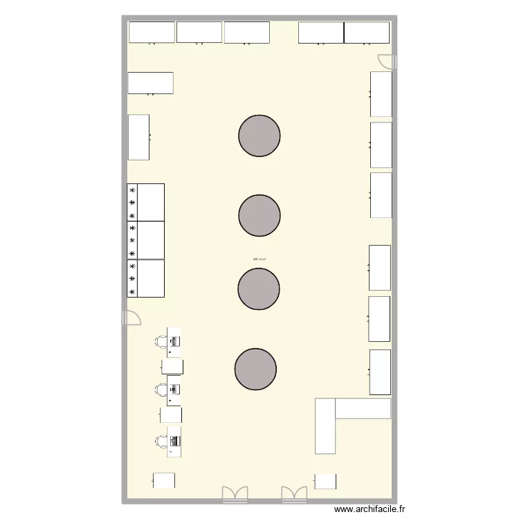 aphoticaire bio. Plan de 1  et 400 m²