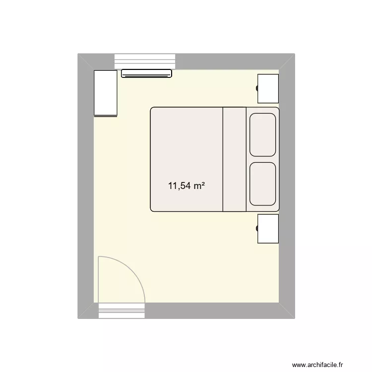 Chambre 1. Plan de 1 et 12 m² Chambre 1. Plan de 1 et 12 m²