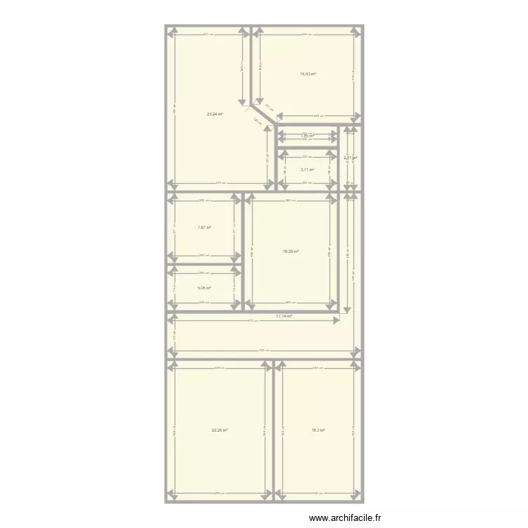 SAYCO. Plan de 11  et 133 m²