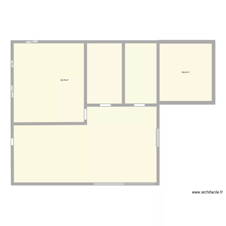 atelier 1. Plan de 2  et 72 m²