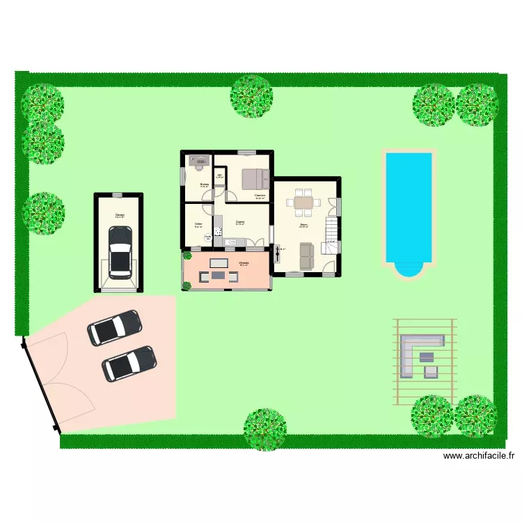 solana AVEC JARDIN. Plan de 18 Pièces et 954 m² solana AVEC JARDIN. Plan de 18 Pièces et 954 m²