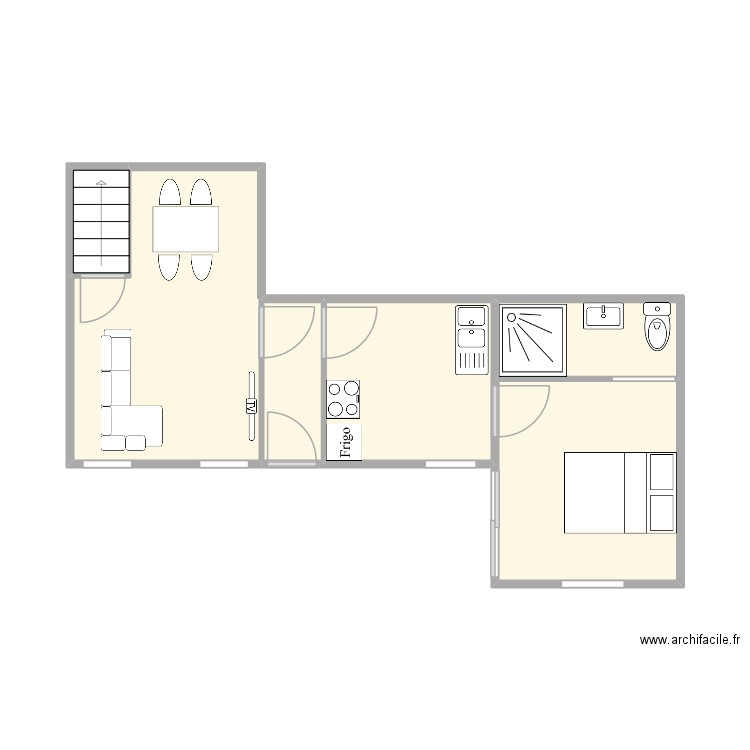 LIZZI. Plan de 6 pièces et 28 m2