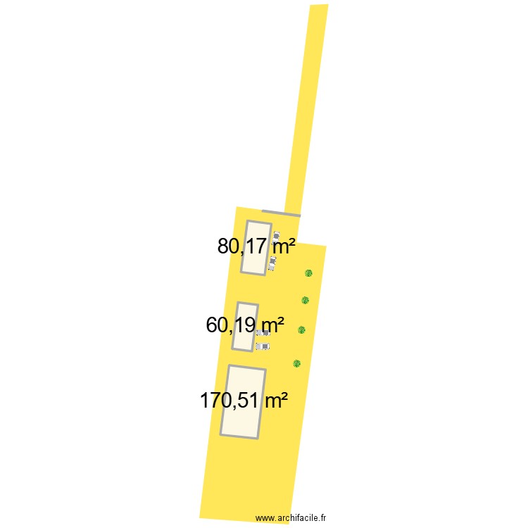 gauthier. Plan de 3 pièces et 311 m2