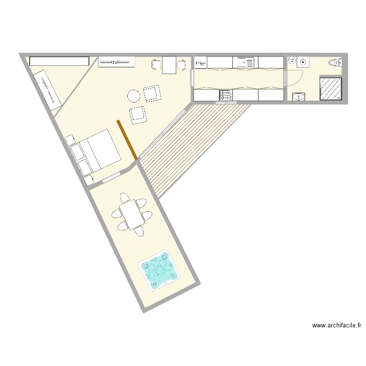 Plan Studio Maison GBH new 1. Plan de 6 pièces et 71 m2