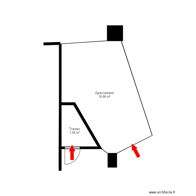 cabanota pb-2. la massana. Plan de 2 pièces et 12 m2
