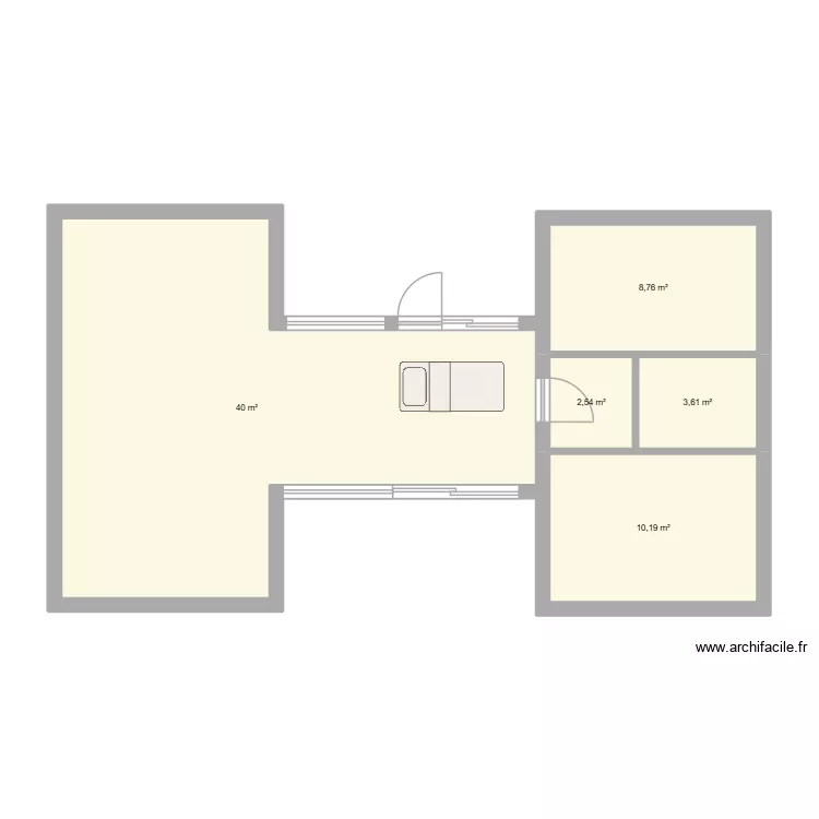 casita. Plan de 5 Pièces et 65 m² casita. Plan de 5 Pièces et 65 m²