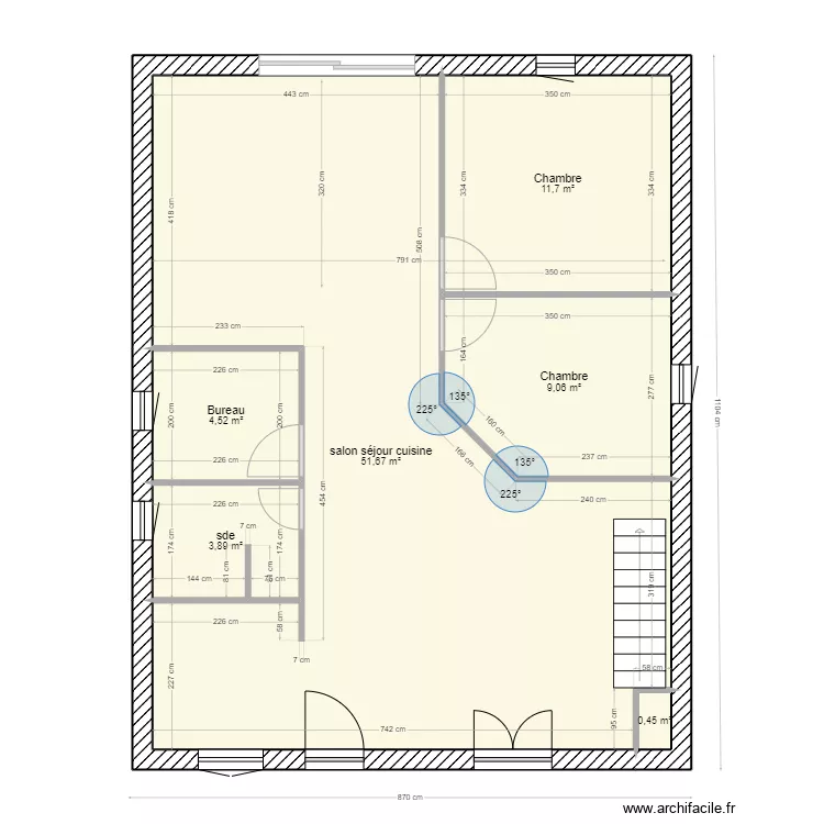 plan Evelyne. Plan de 