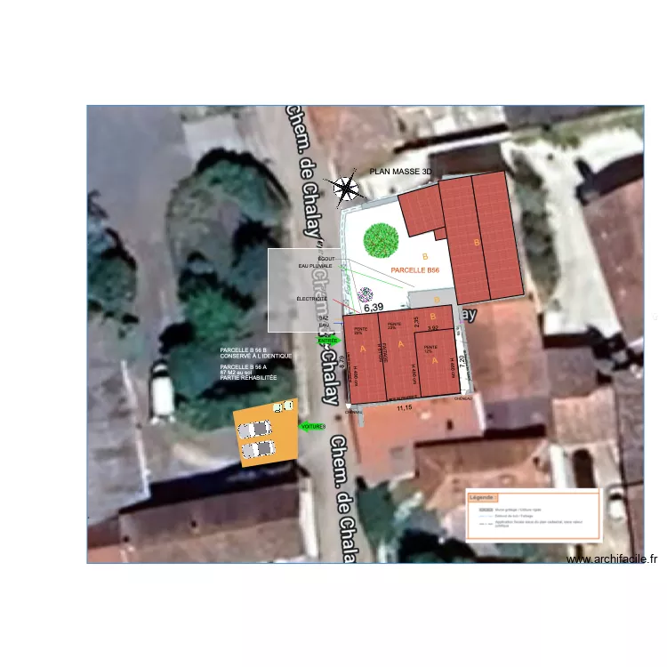 PLAN MASSE 3 D CHALAY. Plan de 
