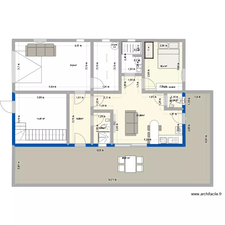 PROJET FAB et JO. Plan de 8 et 138 m² PROJET FAB et JO. Plan de 8 et 138 m²