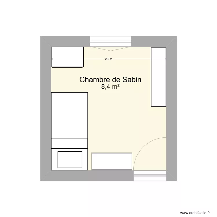 Chambre Sabin. Plan de 