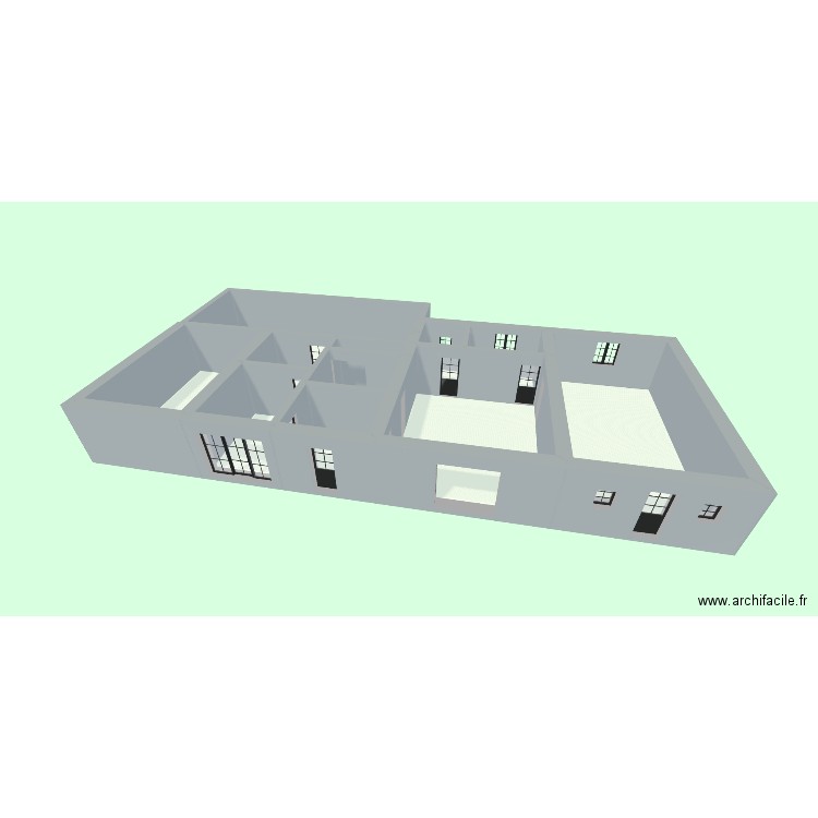la celle option. Plan de 11 pièces et 180 m2