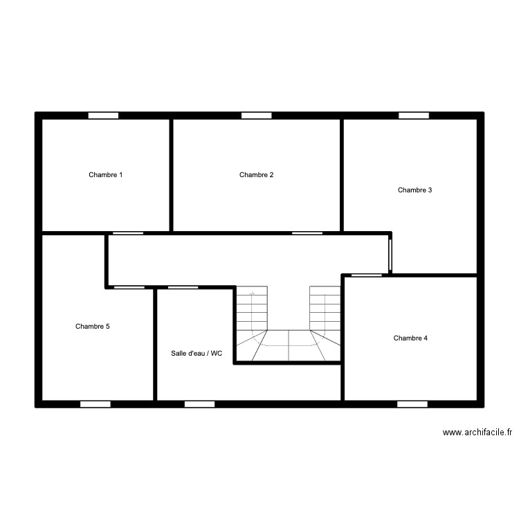 TB IMMO - Plan 1er. Plan de 7 pièces et 81 m2
