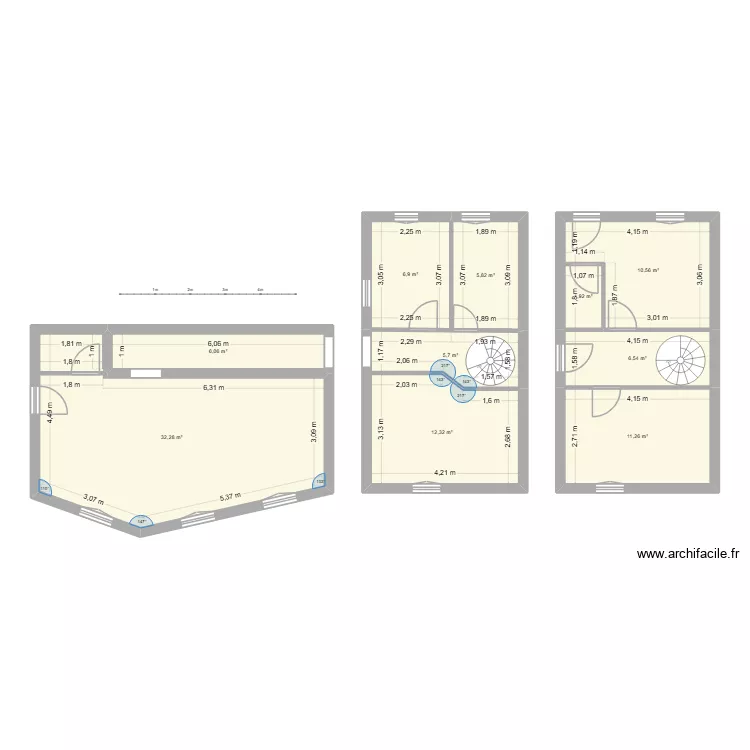 projet. Plan de 10  et 101 m²