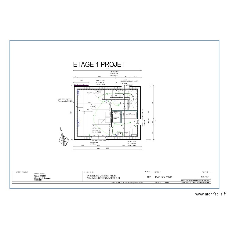 FABRE R+1. Plan de 0 pièce et 0 m2